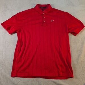 Nike Tiger Woods TW Collection Sunday Red Golf Polo Shirt Men's XL Vintage